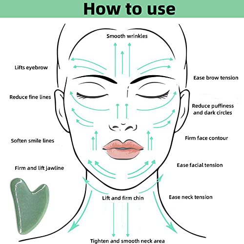TOP SEWING Jade Gua Sha Facial & Body Massage Tool P - Natural Jade Stone