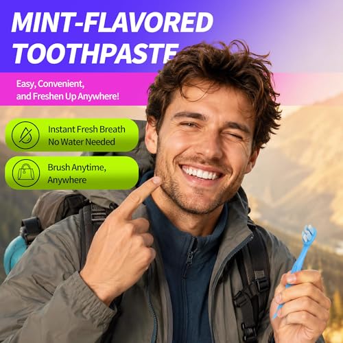 36 Pack Mint Flavor Pink Disposable Toothbrushes – 3-in-1 Travel Set with Floss Pick & Tongue Cleaner