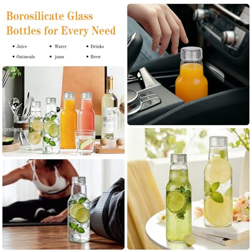 25oz Glass Water Bottles with Leakproof Lid - Durable Juice Tumblers