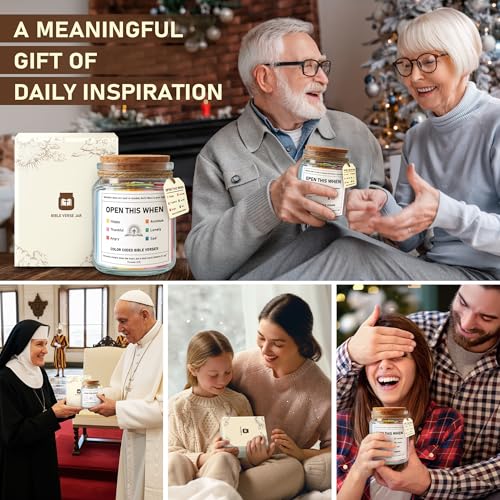 Bible Verse Prayer Jar with 90 Color-Coded Scripture Cards
