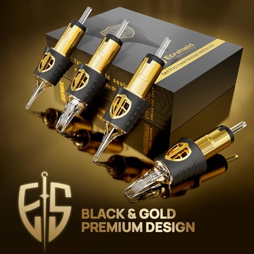 ES GOLD SHIELD 1015CML Curved Magnum Tattoo Needles Cartridge - 20 Pack