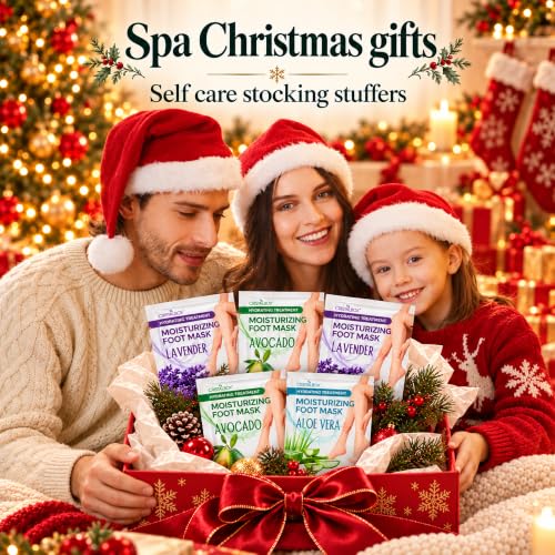 Lavender Aloe Moisturizing Foot Mask Pack - Christmas Gift, Spa Stocking Stuffers