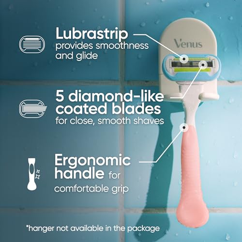 Gillette Venus Extra Smooth Pink Women's Razor Handle + 3 Blade Refills