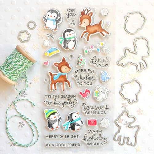 Winter Die-Cut Stamps & Metal Dies for Scrapbooking - FAWENUCY