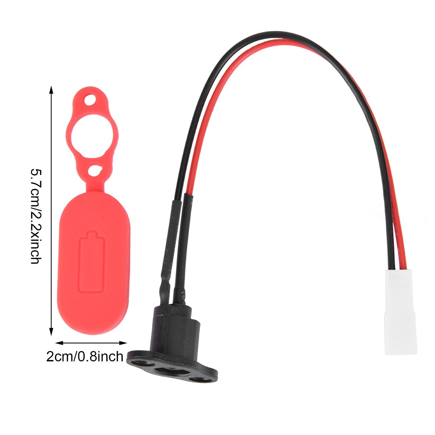 Qiilu Electric Scooter Charger Port Aovo Pro Charging Port Gel Silicone Sleeve Charging Port with Waterproof Cover for M365 Electric Scooter Sory