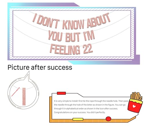 I Don't Know About You But I'm Feeling 22 Banner - 22nd Birthday Party Decoration