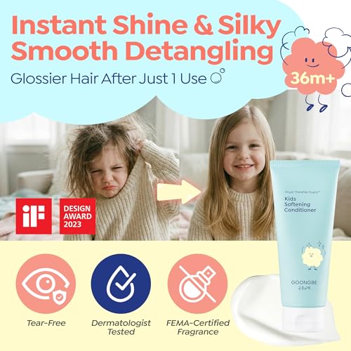 GOONGBE Kids Detangling Conditioner - Silicone-Free for Frizzy Hair, 6.76oz
