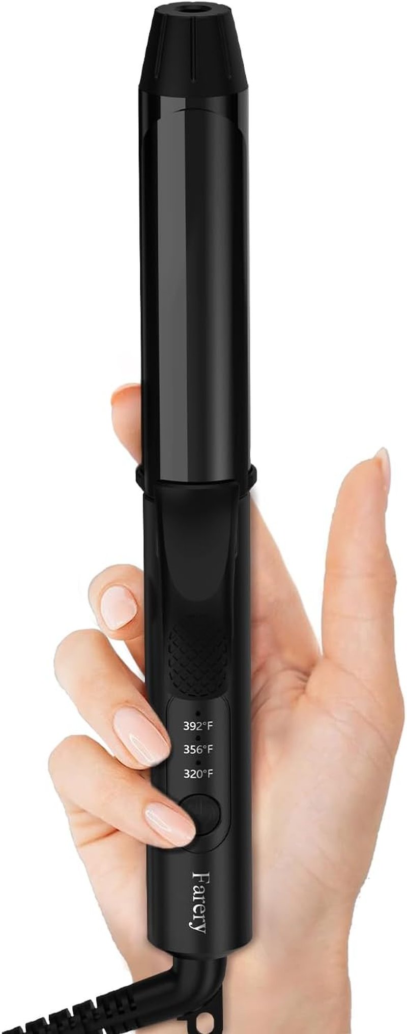 Travel Curling Iron - 1 Inch Mini Ceramic Curler with Adjustable Temperature & Dual Voltage | Includes Storage Bag