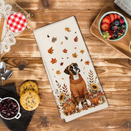 Funny Boxer Dog Kitchen Towels - 16x24 Microfiber Hand Towels