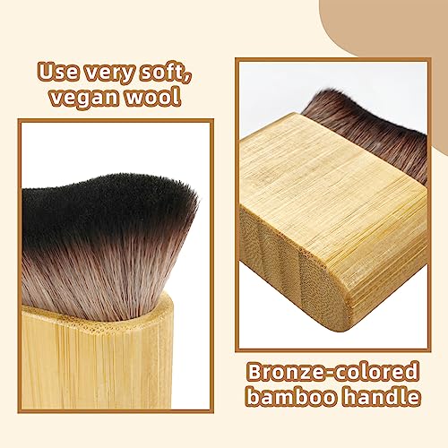 Kabuki Brush for Bronzer & Self-Tanner - Soft Vegan Bristles