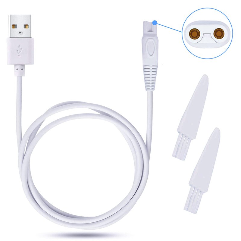 Shaver Charger for Finishing Touch Flawless Legs Rechargeable Ladies Shaver Power Cord 5V Replacement Charger USB Women Trimmer Charging Cable