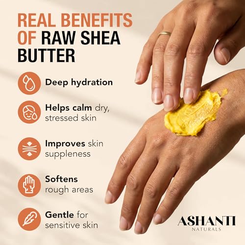 Ashanti Naturals Yellow Raw Shea Butter - 15 oz Unrefined Moisturizer