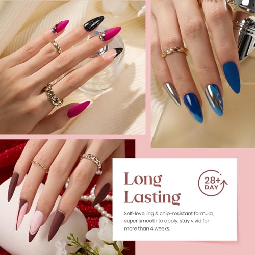 Beetles Gel Nail Polish Set - 23 Pcs Glitter & Matte Colors