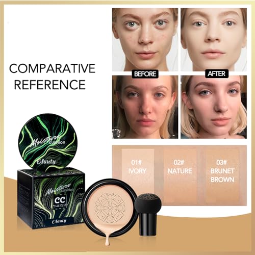ASCOKA Mushroom Head Air Cushion CC Cream Foundation - 2 Pack Natural Tone