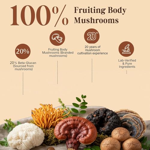 10-in-1 Instant Mushroom Coffee Powder for Focus & Energy - 180g