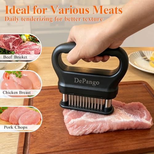 DePango Meat Tenderizer Tool with 48 Stainless Steel Needles