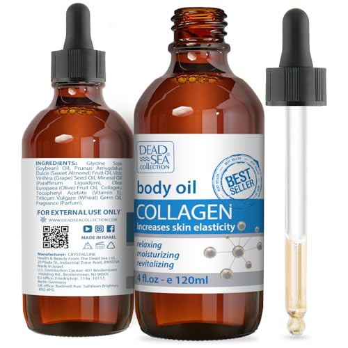 Dead Sea Collection Collagen & Vitamin E Body Oil for Dry Skin - 4 Fl. Oz
