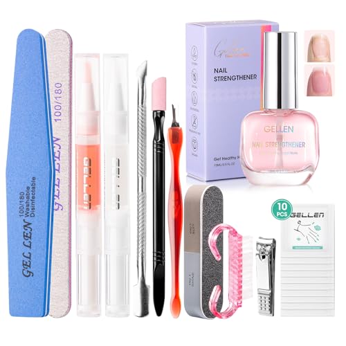 Gellen Nail Care Kit - 10PCS Manicure Tools & Nail Strengthener