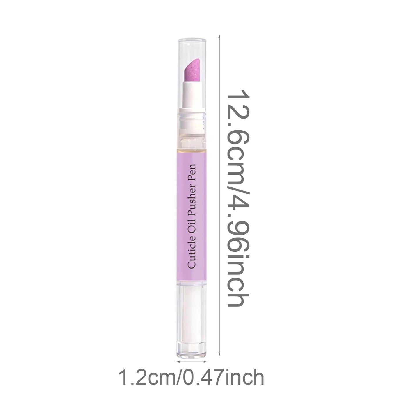 Eagyrosi Transparent Cuticle Oil Pen for Nails - 2 Pack with Pusher, Transparent Bottle, for Manicure & Pedicure, Moisturizes & Strengthens Dry & Damaged Nails