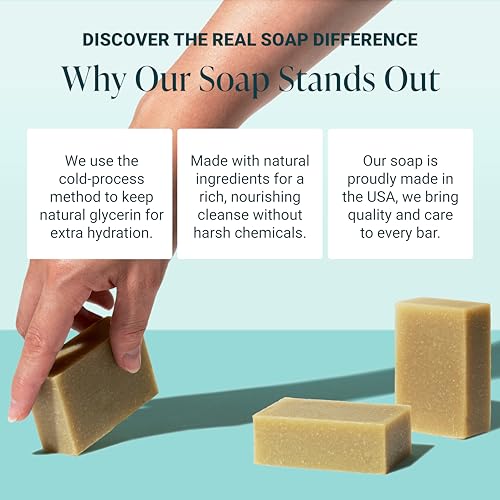 Eucalyptus Handmade Vegan Natural Bath & Body Soap Bar - 3 Pack, 3.5oz Each