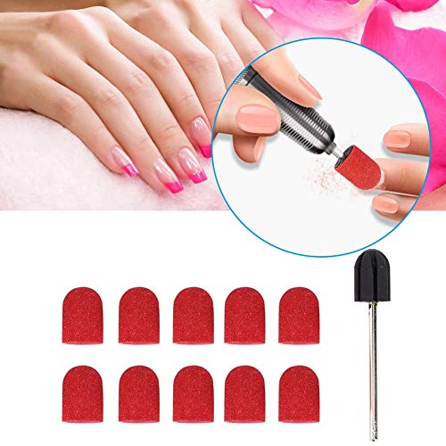 ZJchao 4# Nail Drill Bits Kit - Sanding Ring Head for Manicure & Pedicure, 10x15mm, Professional Nail Art Tool