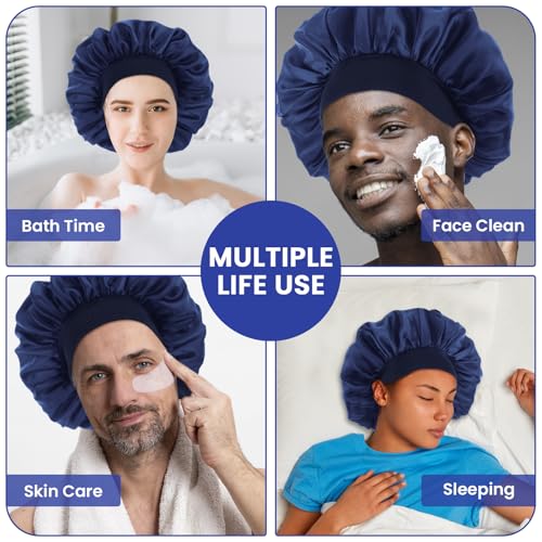 Silk Bonnet for Men & Women - Adjustable Satin Sleep Cap