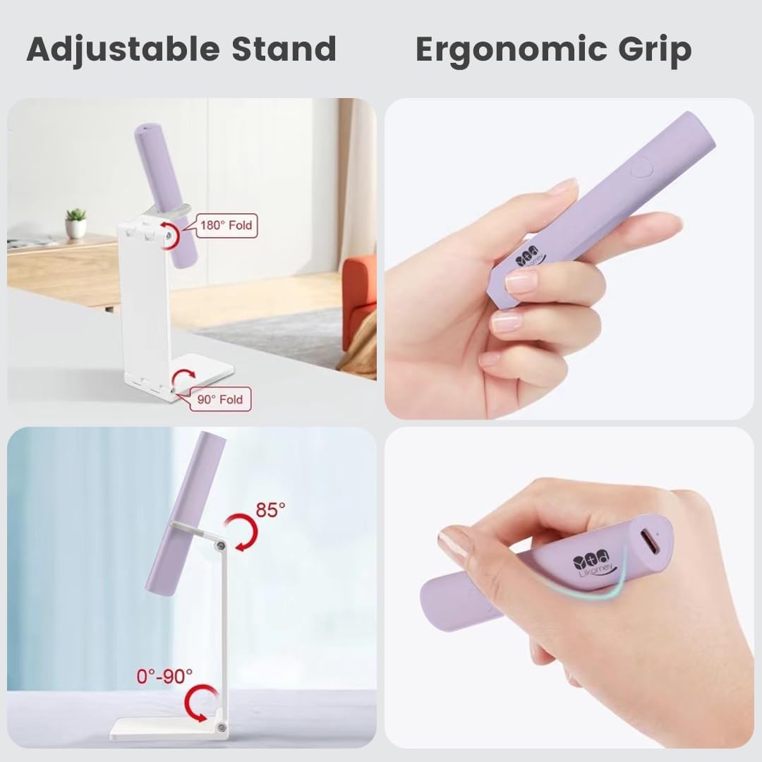 Handheld UV LED Nail Lamp - Quick Dry Mini Gel Polish Light | Portable Cordless & Rechargeable, Purple