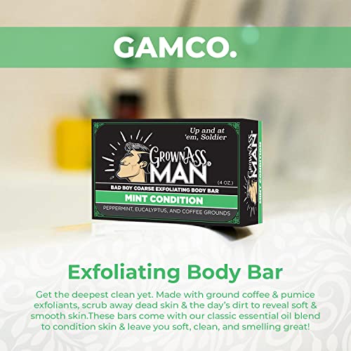 Grown Ass Man Co. Mint Condition Coarse Exfoliant Body Bar