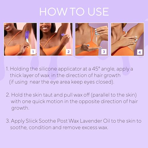 Sliick Hard Wax Beads for Sensitive Skin - Acai Berry, 8 oz