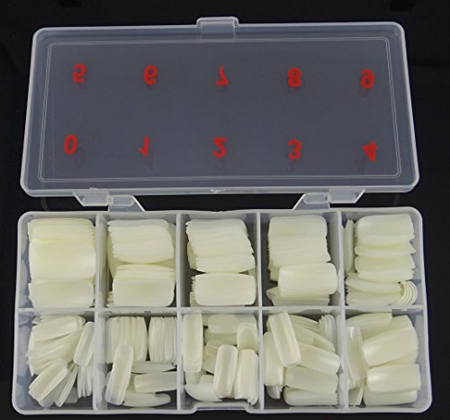 Yueton Natural Color Full Cover UV Gel Nail Tips Pack of 500 - DIY Nail Art
