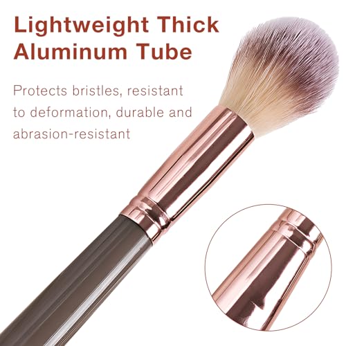 Double-Ended Foundation Makeup Brush for Liquid, Powder & Cream