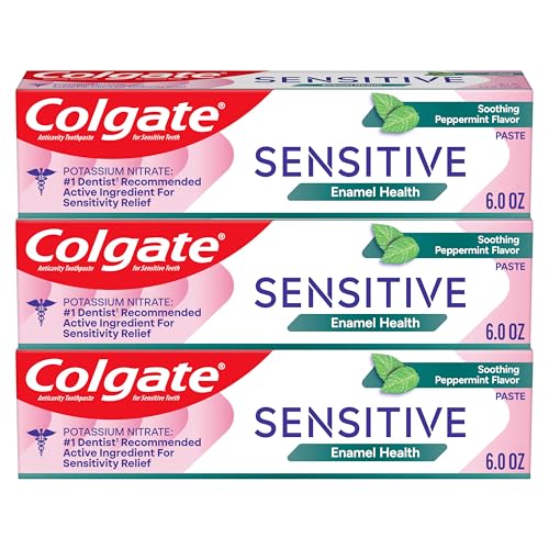 Colgate Sensitive Enamel Health Toothpaste, Soothing Peppermint, 6oz - 3 Pack