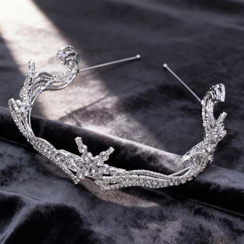 Silver Star Headband for Women - Rhinestone Hair Accessory for Weddings & Parties