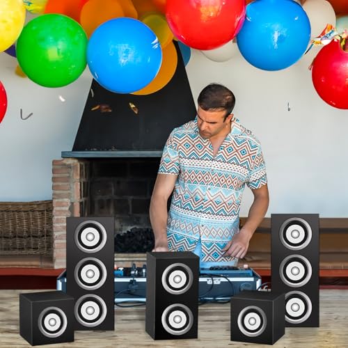 80s 90s Boombox Party Boxes - 6 Pack Retro Music Theme Favors