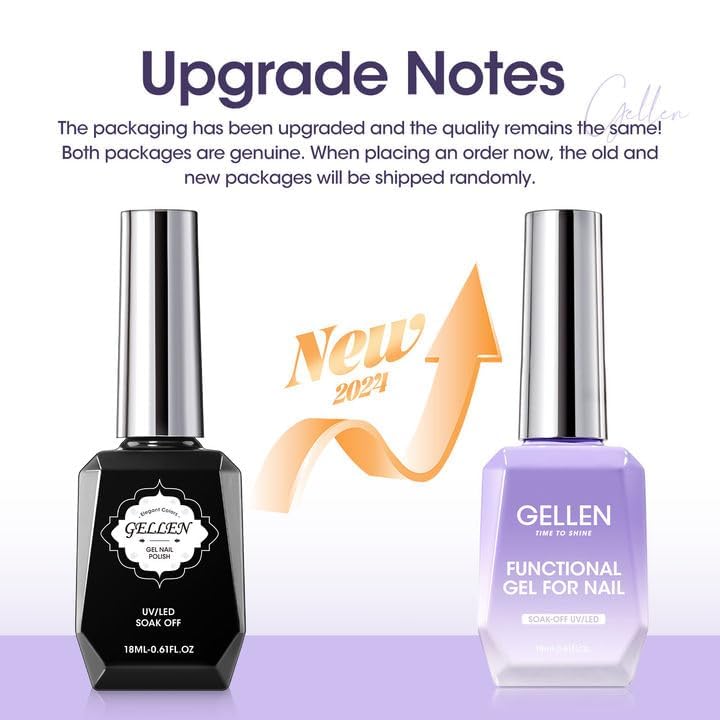 Builder Nail Gel Set - Soak Off Hard Gel with Top & Base Coat | 3 Pcs 18ml for Nail Extensions & Strengthening