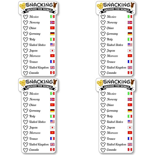 Around the Parks Epcot World Showcase Snack Tracker Tattoo - 4-Pack