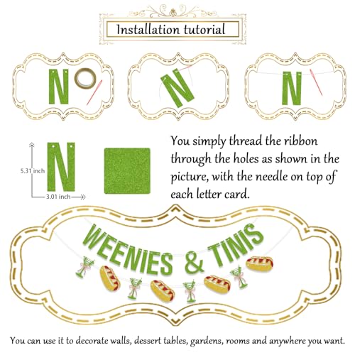 Weenies & Tinis Banner - Martini Birthday Party Decorations