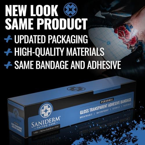 Saniderm Original Tattoo Aftercare Bandage (Personal Roll, 10.2 in x 2 yd)