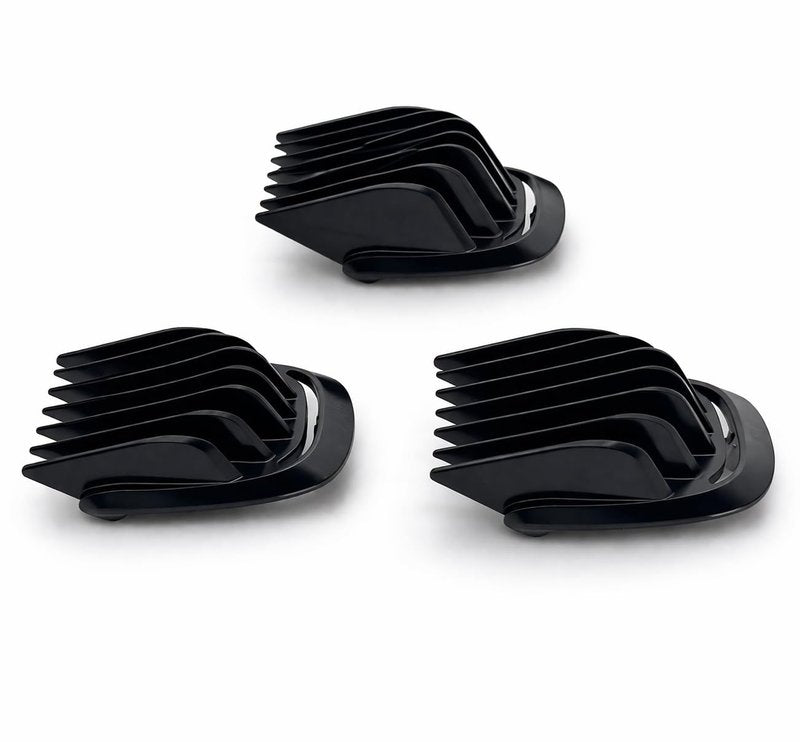 Replacement 3 Piece Set (9mm 12mm 16mm) Beard Stubble Blade Guards with Brush for Philips Norelco Multigroom Trimmer (View Photos and Description for Compatible Models and Blade Sizes)