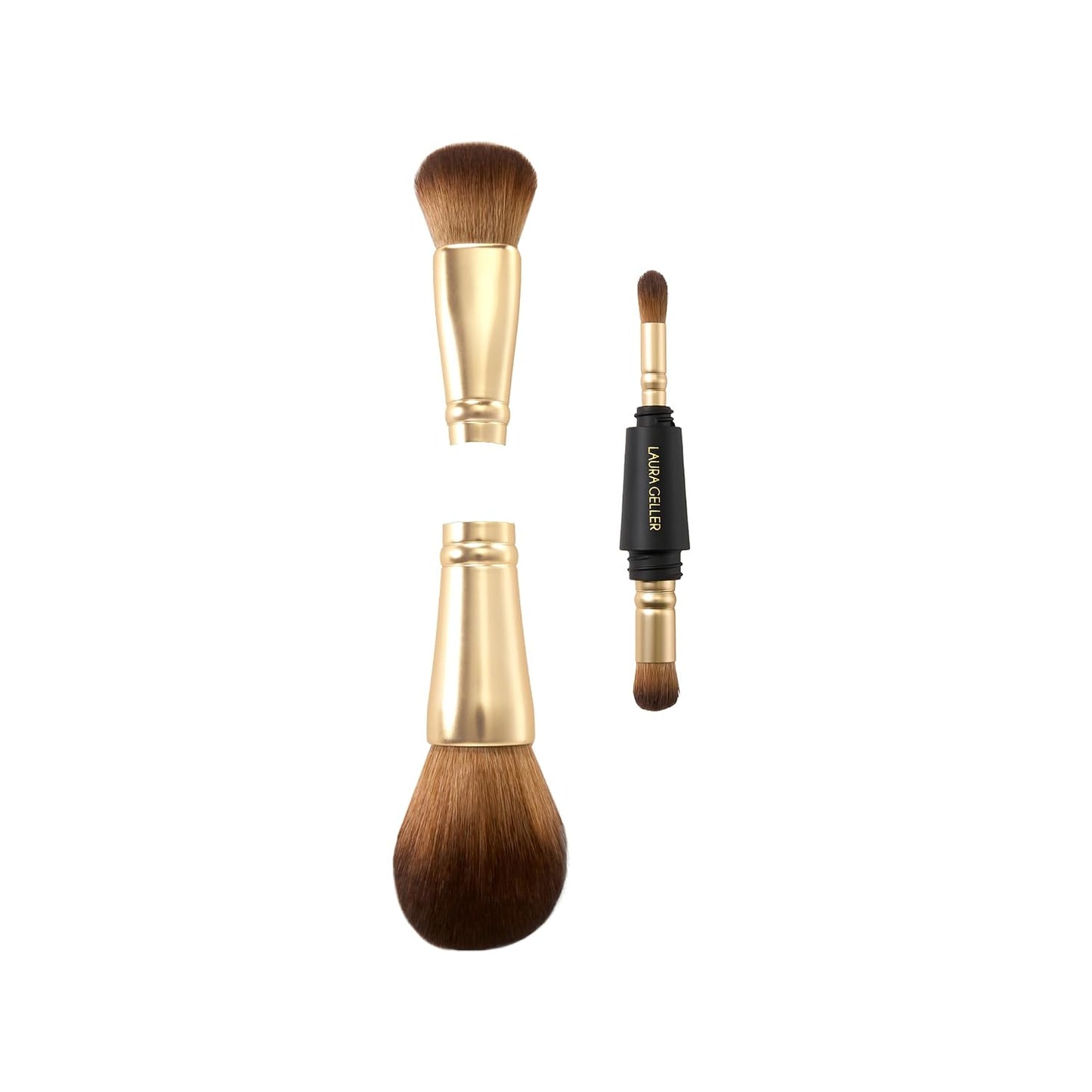 Professional Makeup Brushes - Cruelty-Free Dual-Ended Lip & Eyeshadow Brush Set | 22 Pieces