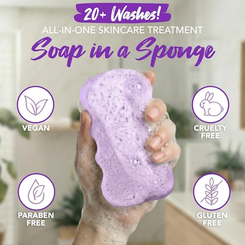 Spongeables Acai Berry Body Wash Sponge - 20+ Washes