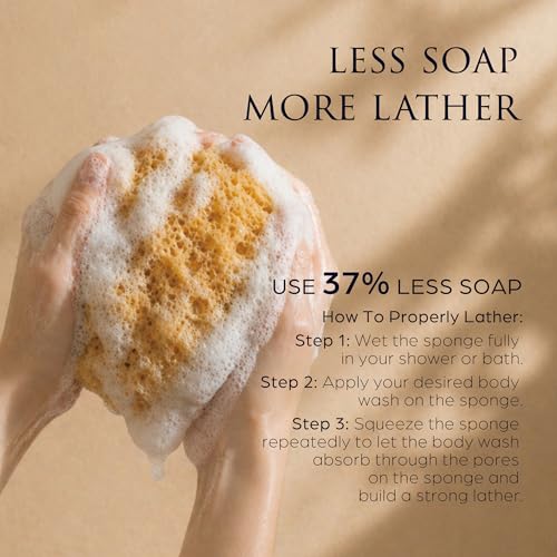 Spongentle Loofah Sponge - Golden Yellow 3 Pack for Gentle Exfoliation
