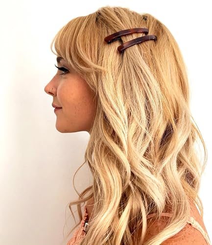 Camila Paris CP2250/2 French Tortoise Shell Hair Barrettes 2.5" for Women & Girls