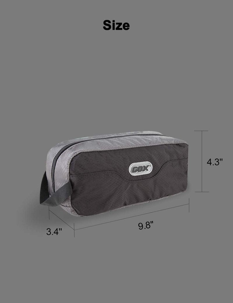 GOX Small Travel Toiletry Bag for Men, Hanging Dopp Kit Organizer with Water-Resistant Nylon, Portable Shower Toiletry Case