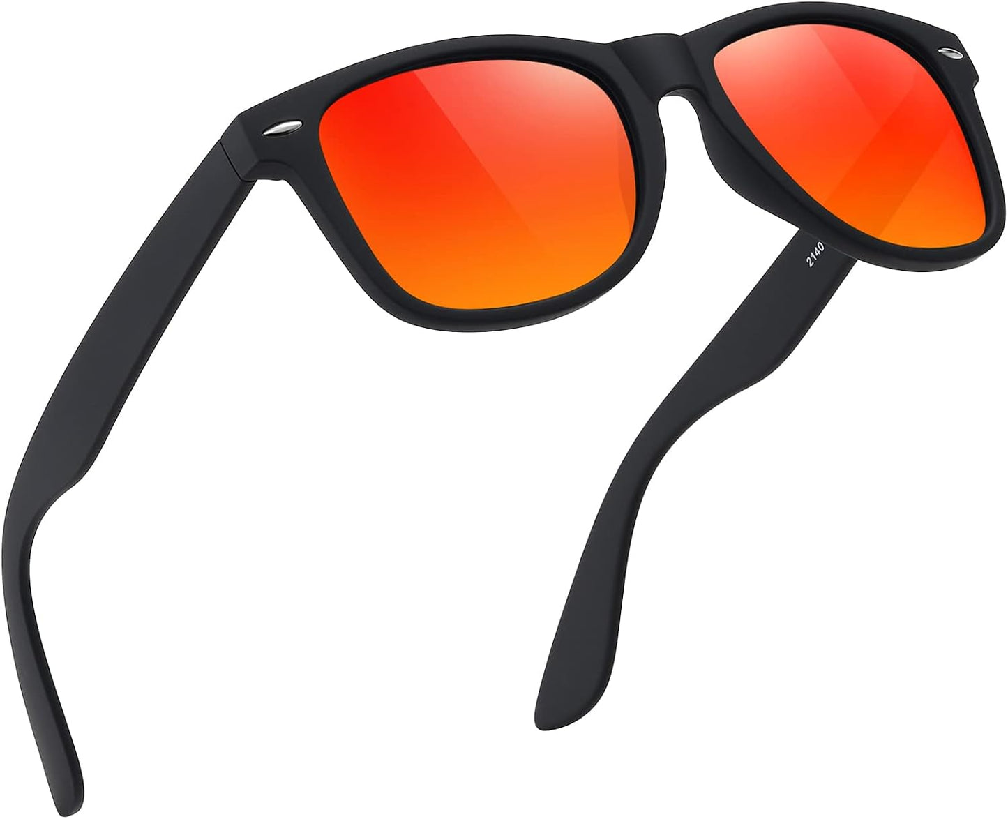 Polarized Sunglasses for Men & Women - Black Retro UV Protection for Driving & Fishing
