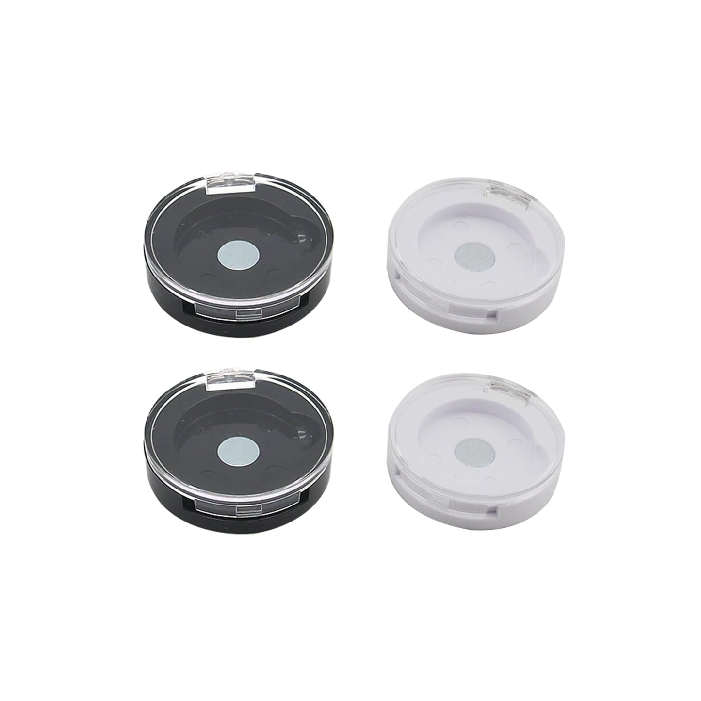 4Pcs Empty Magnetic Eyeshadow Cases,Refillable Magnetic Makeup Eyeshadow Lipstick Palette Container Pans,Round Depotting Makeup Containers for Eyeshadow Lipstick Blush Powder for Travel Sample DIY