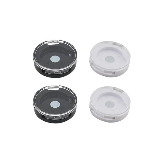 4Pcs Empty Magnetic Eyeshadow Cases,Refillable Magnetic Makeup Eyeshadow Lipstick Palette Container Pans,Round Depotting Makeup Containers for Eyeshadow Lipstick Blush Powder for Travel Sample DIY