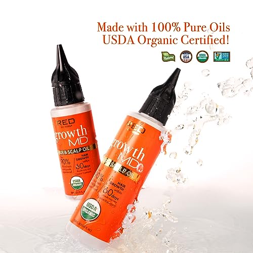 Red by Kiss Growth MD Hair & Scalp Oil 4.5 fl oz | Nourishing Organic Hair Treatment