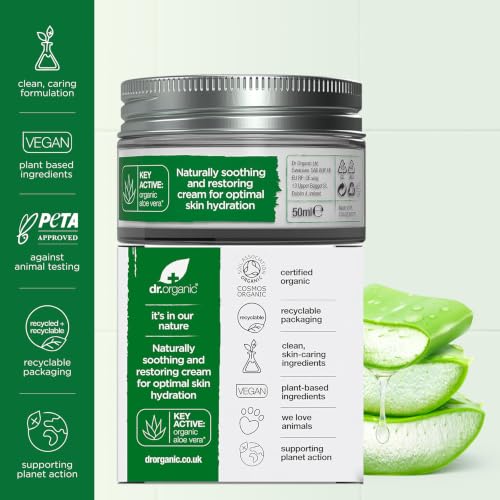 Dr. Organic Aloe Vera Concentrated Cream - Soothing & Hydrating Moisturizer
