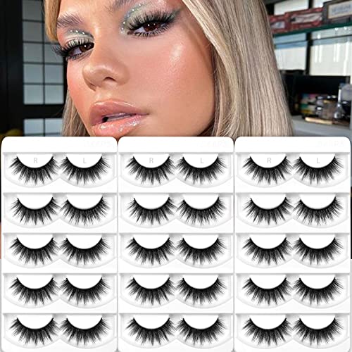 Eliace Natural Cat Eye False Eyelashes 15 Pairs Wispy & Lightweight